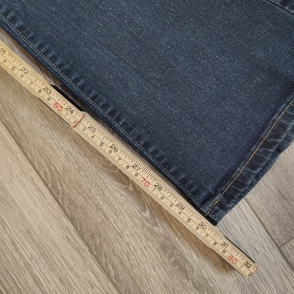 Rise Elegant Dark Blue Flare Jeans - Picture 4 of 7